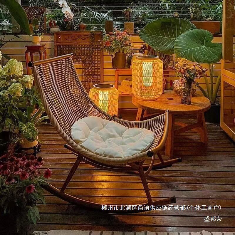 厂家直销摇椅躺椅大人花园阳台家用午睡椅子懒人摇摇椅老人椅户外