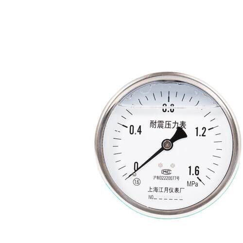 供应YN100/Z轴向带边耐震压力表0-6-10-40mpa油压真空负压表