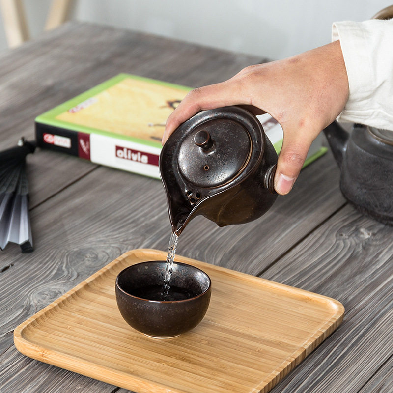 礼品旅行茶具套装快客杯一壶一杯1人泡茶器便携式复古个人小茶具