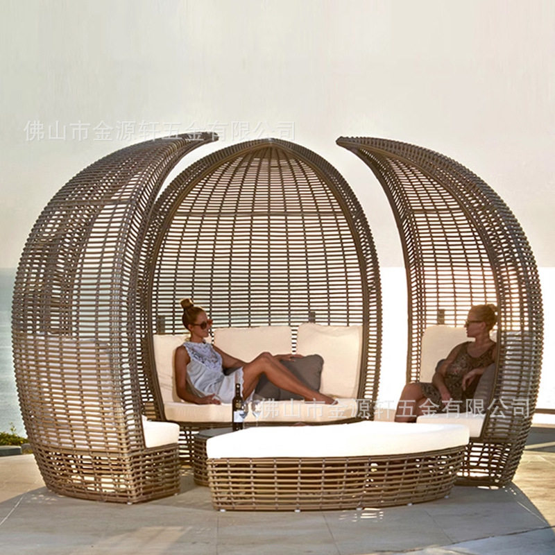 户外藤编躺床室外酒店度假村温泉泳池圆形沙发床露天休闲大圆床,电子元器件市场,电线扎带/束线带,淘宝优惠券,粉丝福利购,淘宝优惠卷