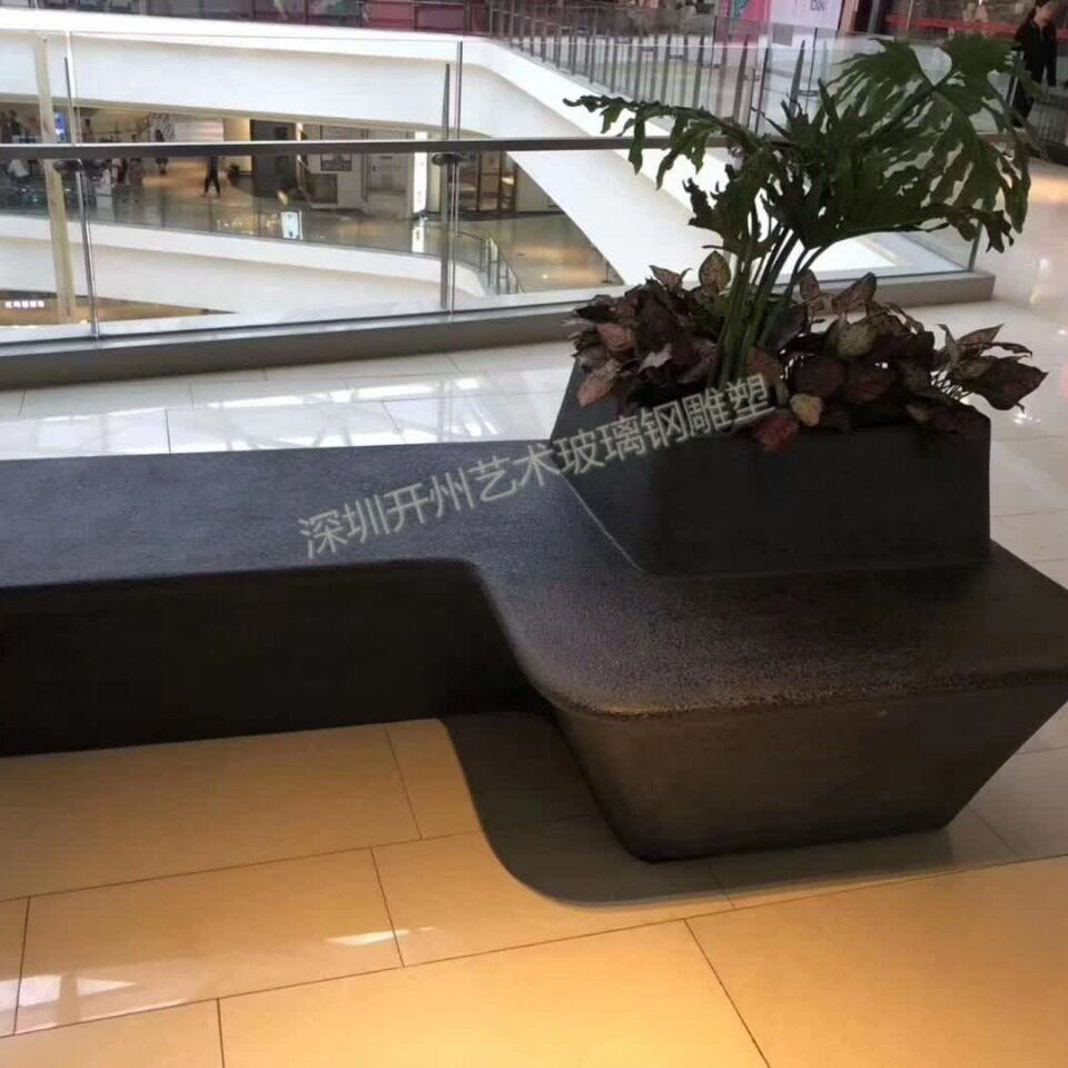 简约玻璃钢创意美陈等候椅
