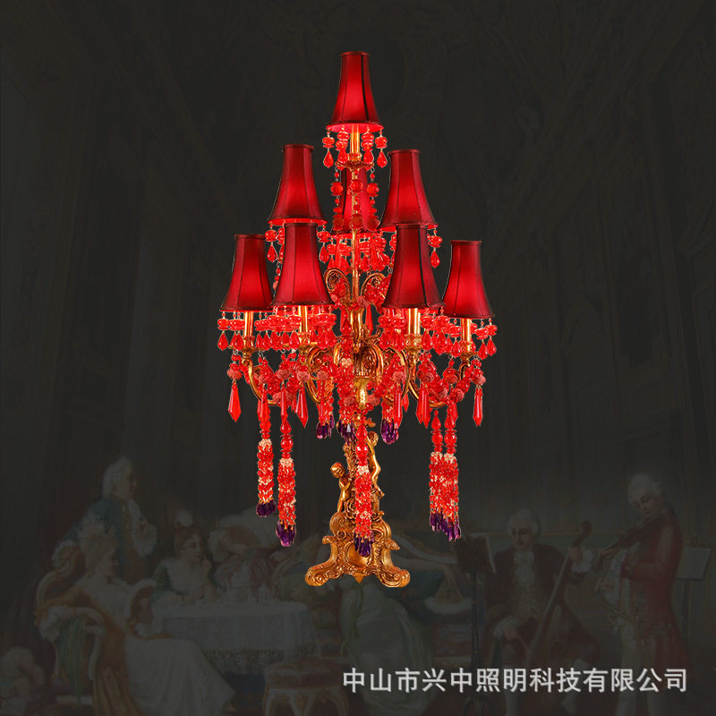 兴中法式别墅全铜大台灯欧式脱蜡客厅创意奢华大气酒店工程灯具