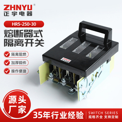 HR5-250-30熔断器式隔离开关 160/250/400/630/30闸刀开关3P刀熔