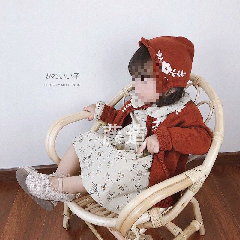 藤编椅子真藤小藤椅原色藤椅儿童老人懒人小椅子靠背阳台客厅家用