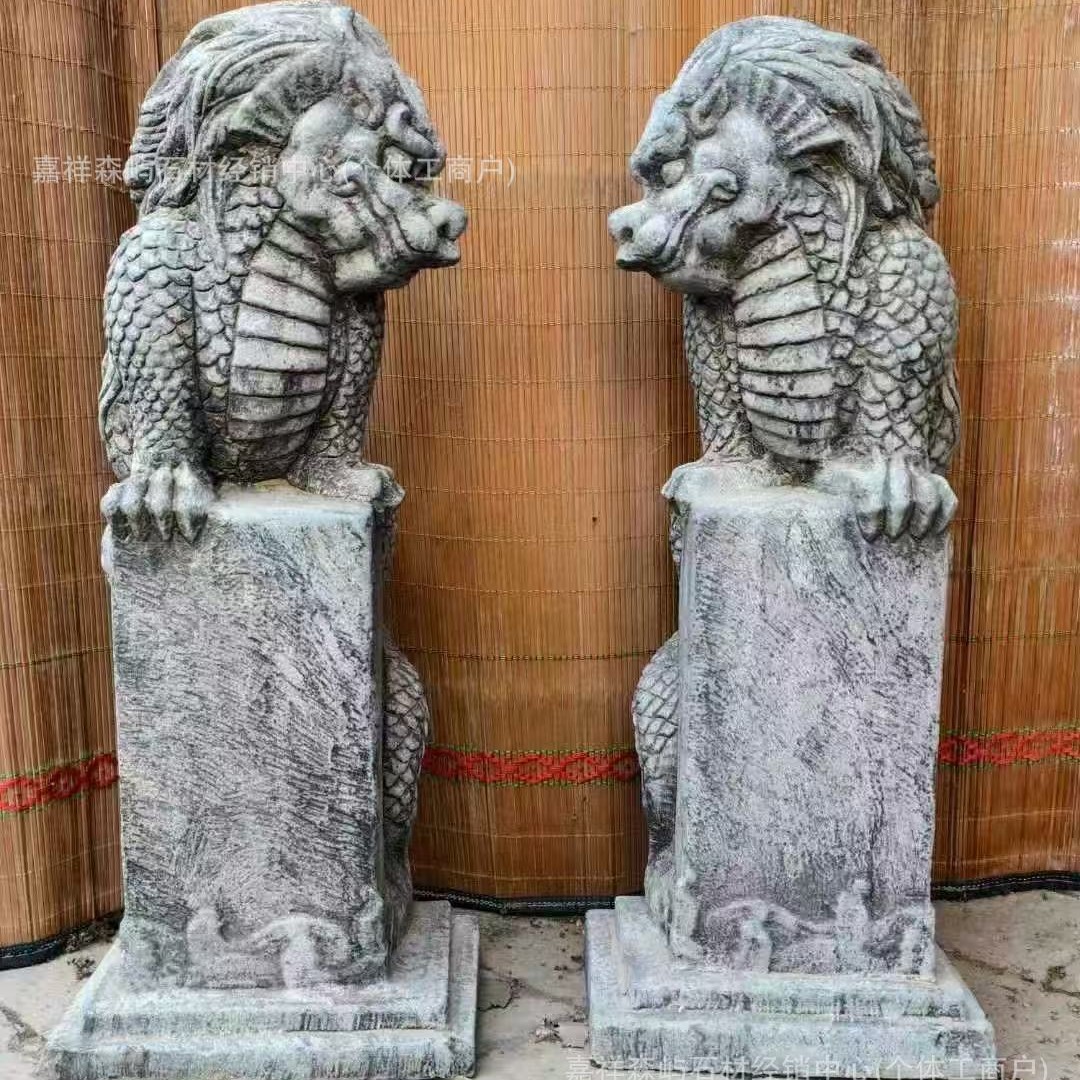 青石石雕拴马桩门墩室内外摆件