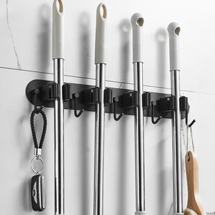 拖把挂钩免打孔 拖把架 扫把固定架拖把夹壁挂卫生间墙壁收纳神器