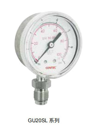 美国捷锐GENTECGU20SL-60-VSF4不锈钢高纯压力表