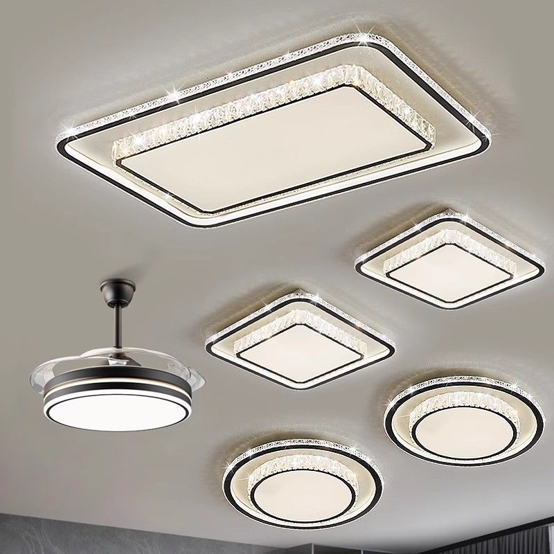 现代简约大气客厅led水晶吸顶灯 家用卧室灯2025新款灯具全屋套餐