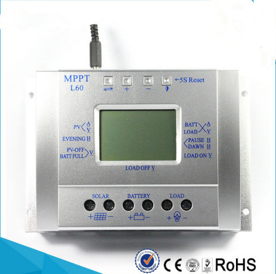 12V24V60A太阳能控制器L60电量电压电流液晶显示光伏充电控制器