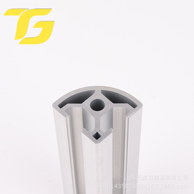 工业铝型材3030R 流水线弧形铝型材30*30半圆铝型材