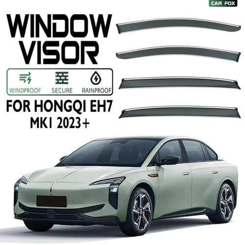 适用于红旗EH7车窗晴雨挡雨遮阳板雨眉Hongqi EH7 Window visor