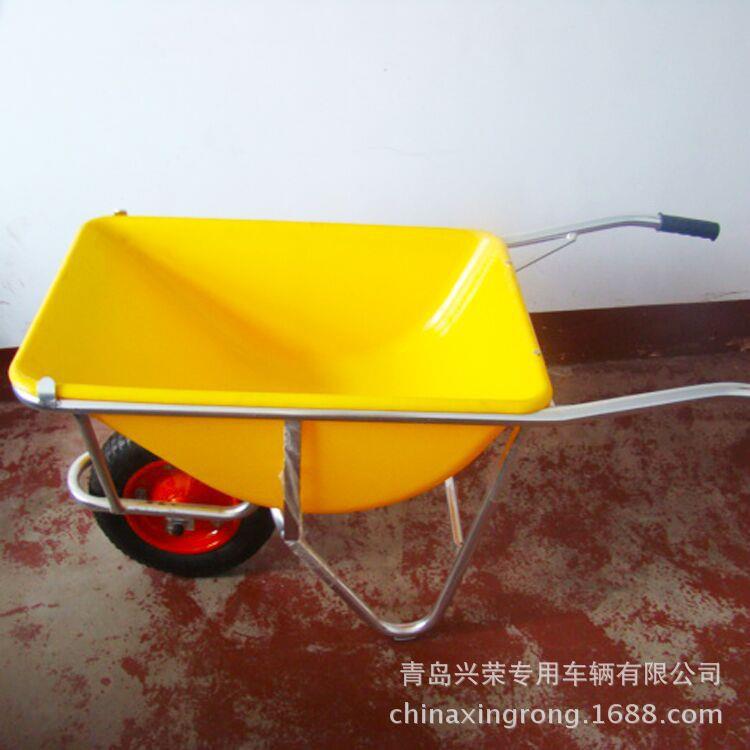 便携小推车工地农用独轮车搬运泥沙手推车外加翻斗家用盛装垃圾车