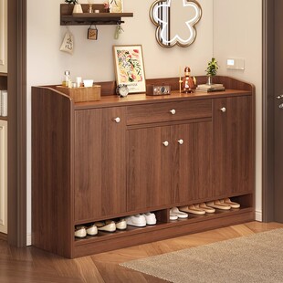 入户鞋 玄关柜室内储物柜一体楼道大容量靠墙收纳 柜家用门口新中式