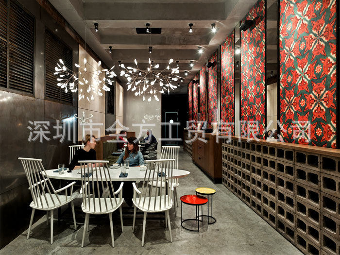 高背实木椅酒店餐桌餐椅餐厅实木餐桌椅北欧风格实木咖啡厅大折扣