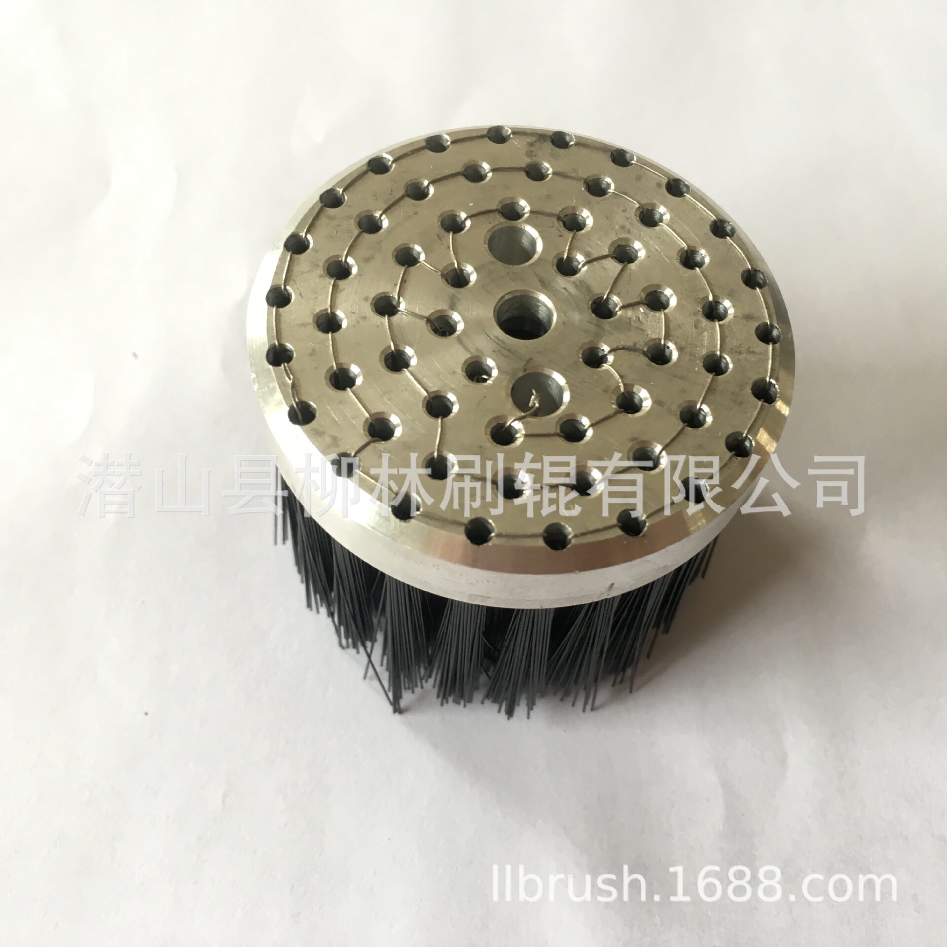 厂家直销 拉线式尼龙圆圈刷 手工缝毛 铝合金圆盘刷 抛光轮