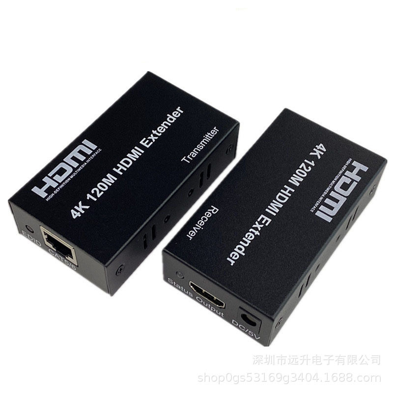 4K30Hz 120M HDMI Extender延长器60M网线 RJ45 TO HDMI高清100M