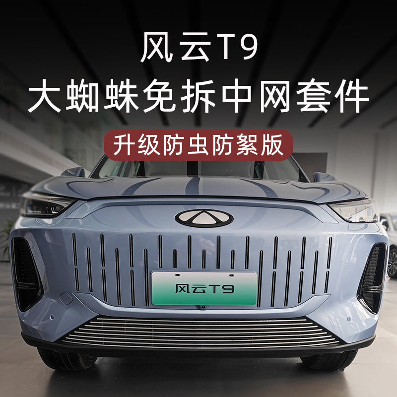 奇瑞风云T9前脸杠中网外观改装件防虫网装饰亮条汽车用品配件
