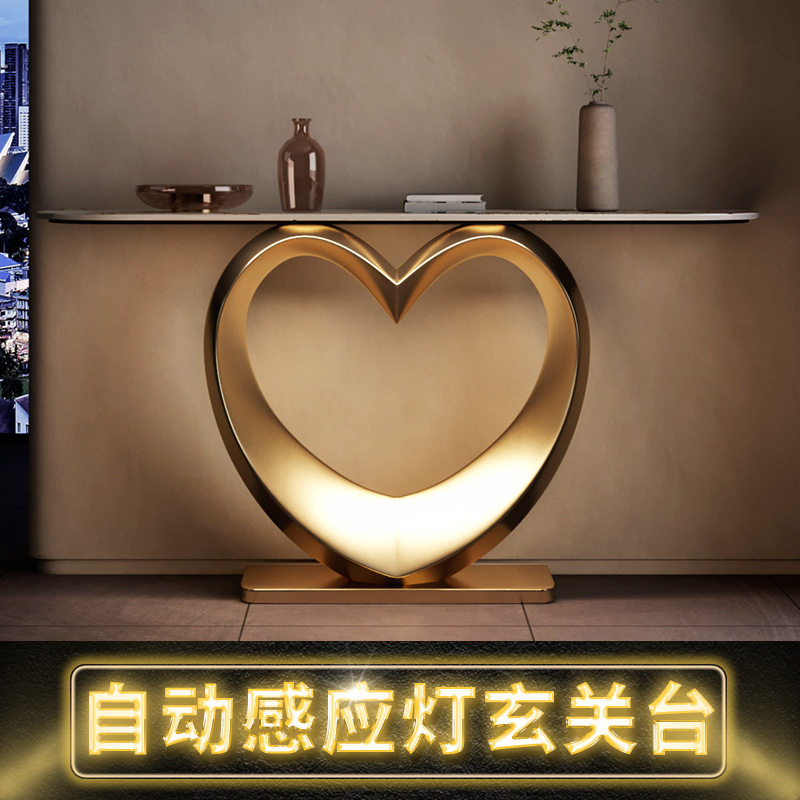 入户门厅长边柜岩板后现代简约走廊靠墙创意装饰轻奢玄关台玄关桌
