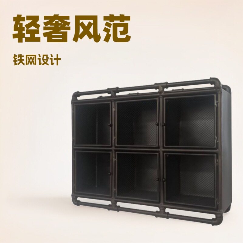 定制工业风铁网壁挂层架