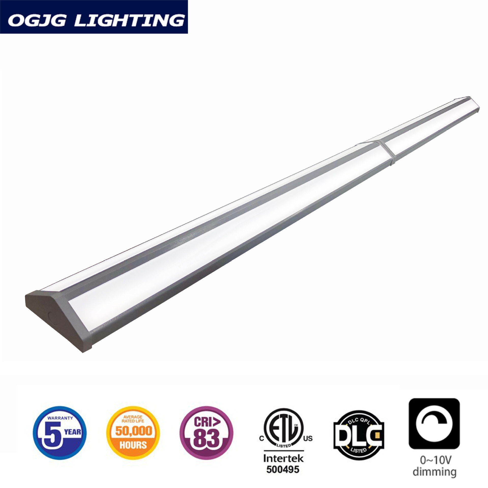 仓库悬挂式吊灯超市办公灯两边发光吸顶灯货架照明LED吊线灯