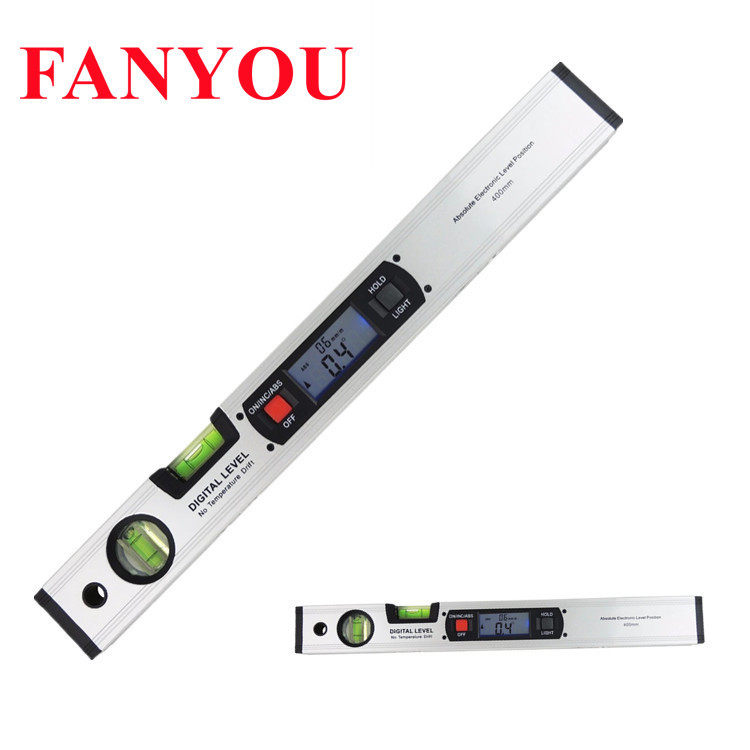 凡莜 铝合金电子数显水平尺 带水泡水平仪角度仪坡度仪倾角仪无磁