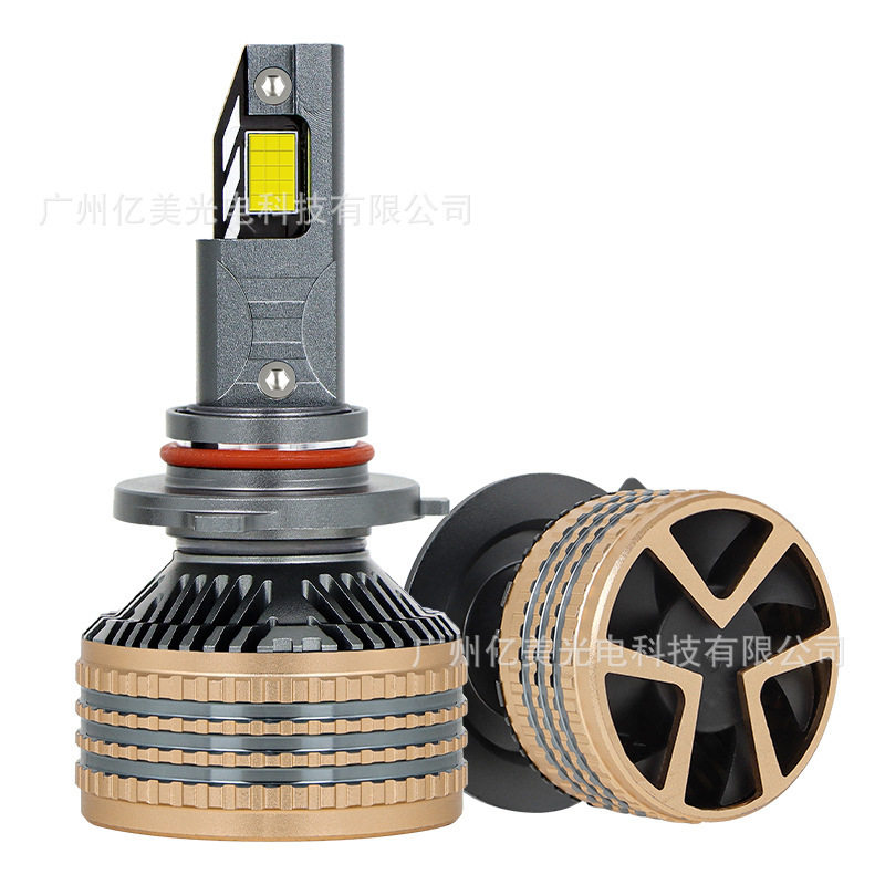 新品汽车大灯Y4D带遥控加爆闪4575耐高温85W改装汽车led前大灯