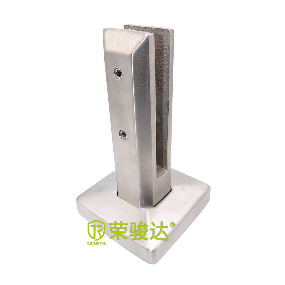 楼梯立柱配件玻璃夹160型栏杆立柱玻璃夹方形304材质不锈钢泳池夹