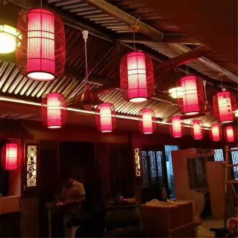 新中式田园竹艺竹编吊灯餐厅卧室竹灯手工编织竹艺吊灯厂家直销