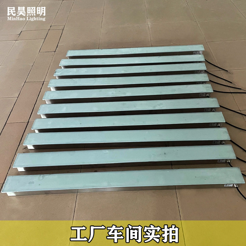 厂家直销LED条形地砖灯重力感应长条形地砖灯户外广场埋地灯