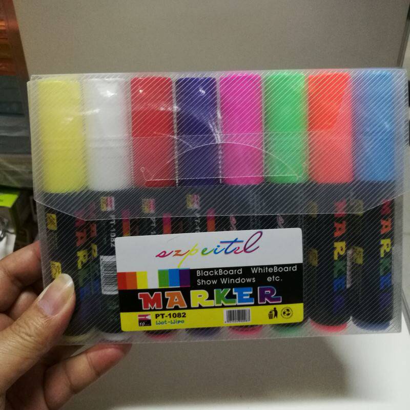 佩通pt1082 LED荧光板灯板笔 10mm宽头荧光笔发光黑板笔
