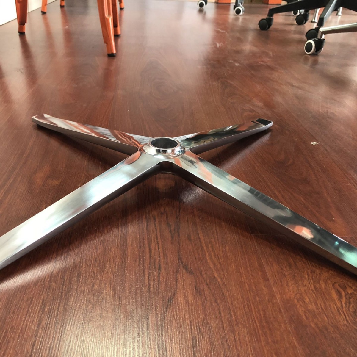 铝合金新款四星椅脚 休闲椅椅脚 小沙发吧椅铝合金椅脚