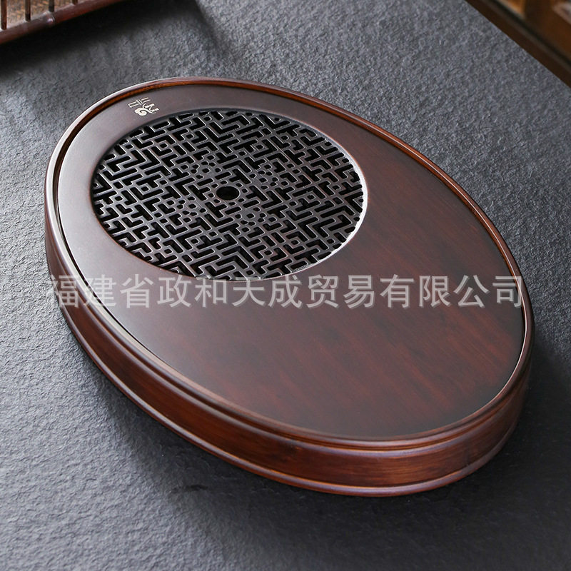 茶具家用小茶盘储水式小型迷你小号竹制竹子简易干泡台一两用茶台