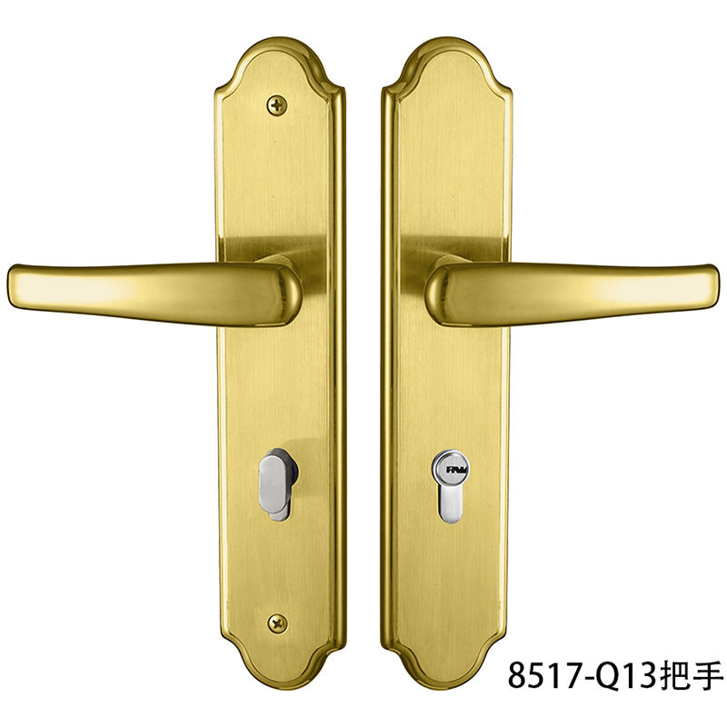 大门锁不锈钢执手锁家用安全房门实木门防盗门锁铝合金现代简约风