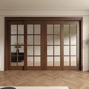 折叠门玻璃门大房间隔断门法式移门书房阳台卧室门完美系统推拉门