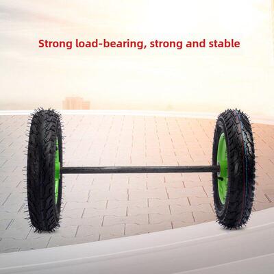 10英寸虎式汽车充气轮拉车14英寸实心轮胎两轮轴小车脚轮万向轮