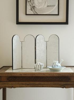 ladylike 新中式刺绣折叠屏风桌面摆件高级感 装饰品客厅玄关茶室