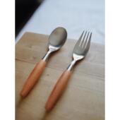 早上好商店 温柔触感花梨木实木手柄餐叉餐勺