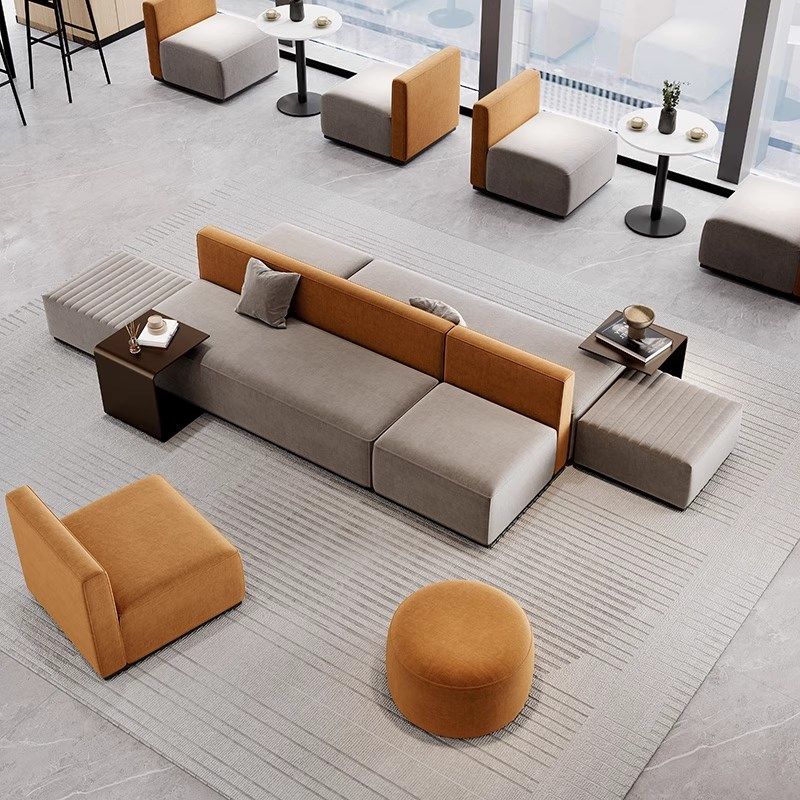 精选办公室茶水间布艺沙发茶几组合接待休息区双面岛屿美容院商用,商业/办公家具,沙发,淘宝优惠券,粉丝福利购,淘宝优惠卷