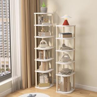 极窄书架落地转角置物架家用拐角靠墙立式 一体窄缝书柜角落边角柜