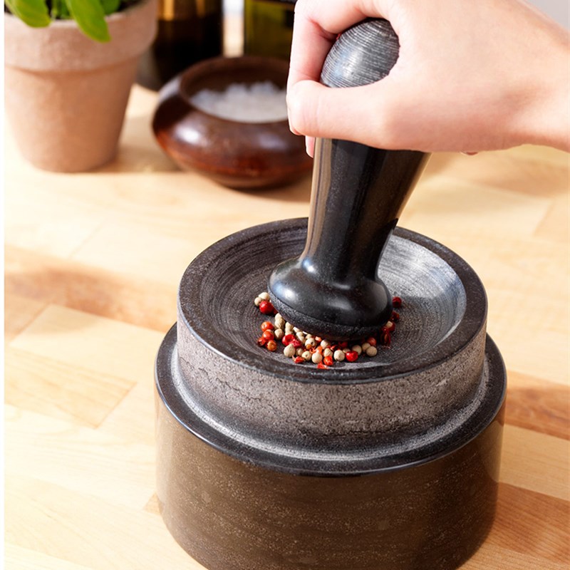 妙HOME 蒜缸 捣蒜罐 家用 艾德思 杵和臼,大理石研磨器