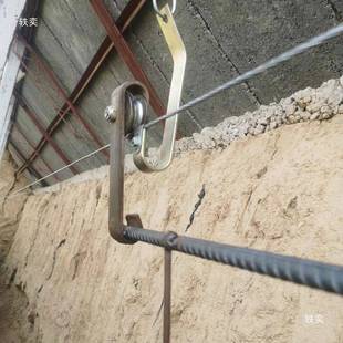 大棚挂钩蔬菜水果运送吊钩滑轮转弯钢丝绳支撑架水管索道轮支撑钩