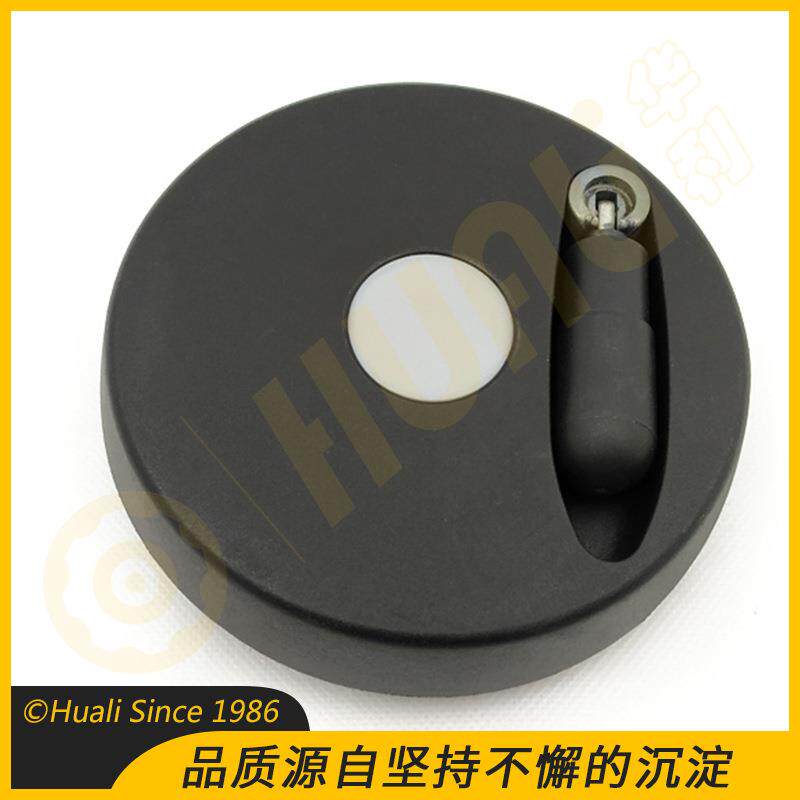 平面手轮增强尼龙手轮平面可折隐藏手柄塑料圆形平面手轮现货