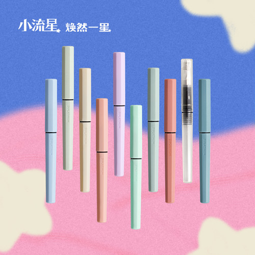 【官方专卖店】【特惠组合】PLATINUM白金小流星磨砂钢笔EF尖三年级小学生练字专用入门可爱马卡龙色