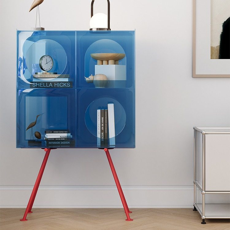 北欧风轻奢窄置物架亚克力客厅小型收纳展示架设计师多层落地书架,电子元器件市场,电线扎带/束线带,淘宝优惠券,粉丝福利购,淘宝优惠卷
