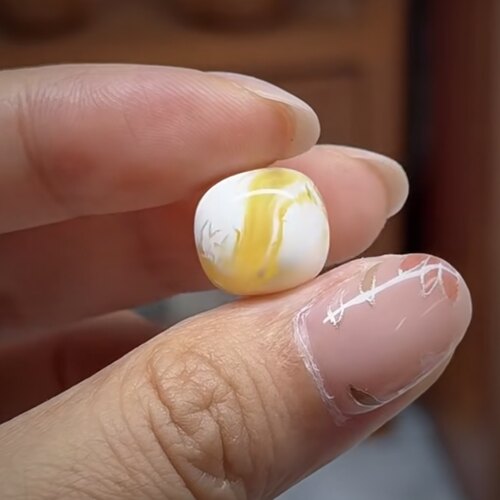 精工俄料蜜蜡妖花白蜜蜡老型珠桶珠文玩菩提手串手持念珠顶配珠
