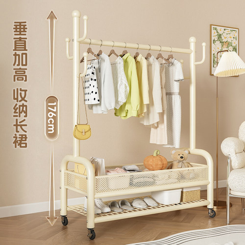 轻奢衣帽架落地卧室家用房间挂衣架简易晾衣架移动收纳挂衣服架子