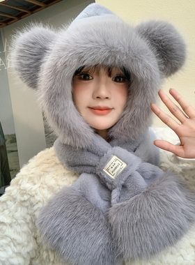 新款女士帽子保暖可爱