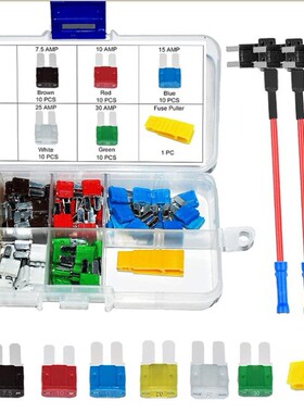 70个Micro2插片保险丝12V APT ATR4个附加电路保险丝座套件5A-30A