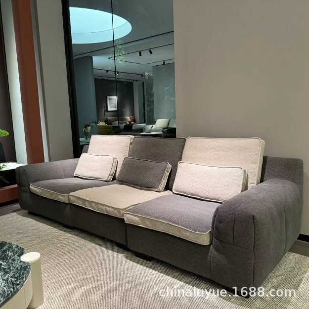 网红极简布艺沙发家用软装小户型现代简约客厅布艺沙发直排组合