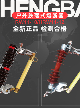 10KV陶瓷跌落式熔断器HRW11-12KV/100A200户外硅橡胶柱上令克开关